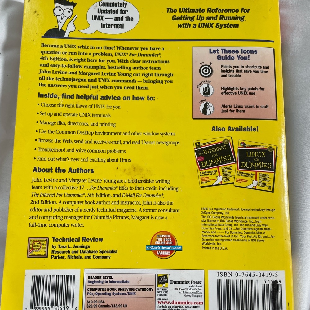 Unix For Dummies Book - Picture 2 of 4